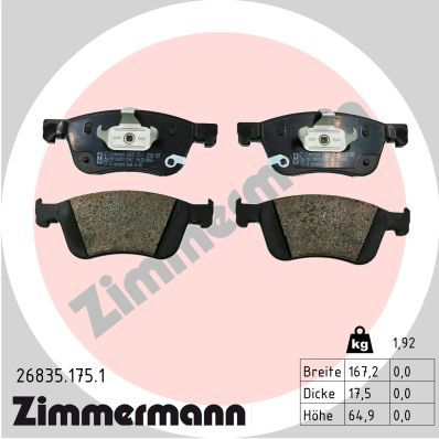 ZIMMERMANN 26835.175.1 Brake Pad Set, disc brake