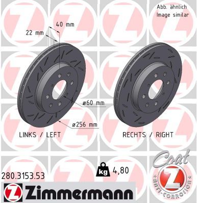 Brake Disc ZIMMERMANN 280.3153.53