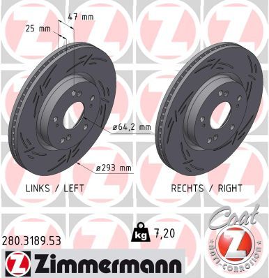ZIMMERMANN 280.3189.53 Brake Disc