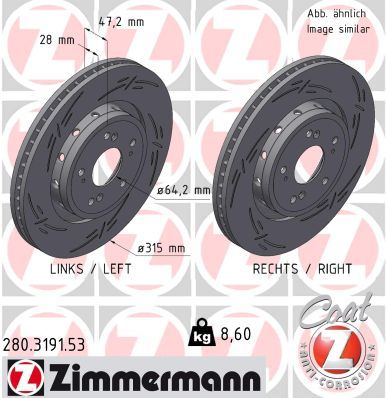 Brake Disc ZIMMERMANN 280.3191.53