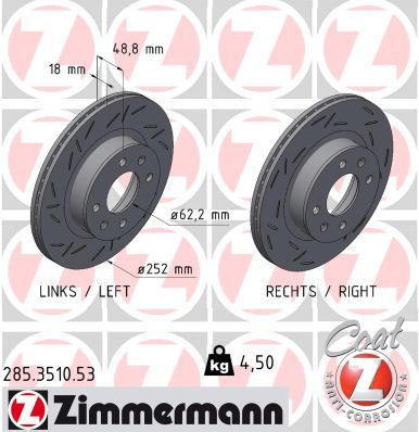 ZIMMERMANN 285.3510.53 Brake Disc