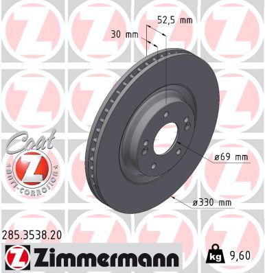 Brake Disc ZIMMERMANN 285.3538.20