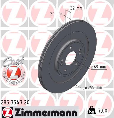 Brake Disc ZIMMERMANN 285.3547.20