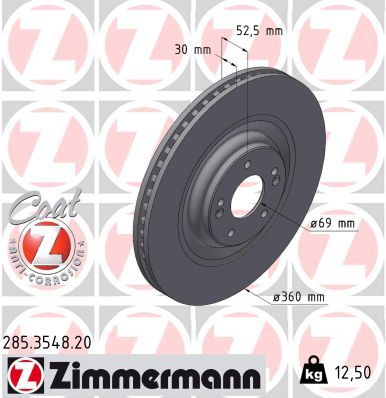 ZIMMERMANN 285.3548.20 Brake Disc