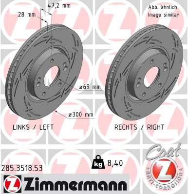 ZIMMERMANN 285.3518.53 Brake Disc