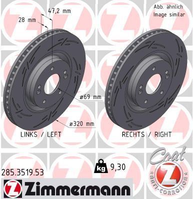 ZIMMERMANN 285.3519.53 Brake Disc