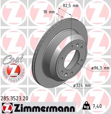 Brake Disc ZIMMERMANN 285.3523.20
