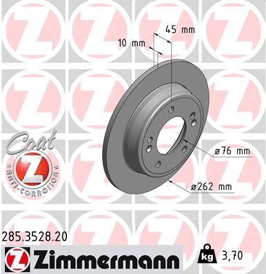 ZIMMERMANN 285.3528.20 Brake Disc