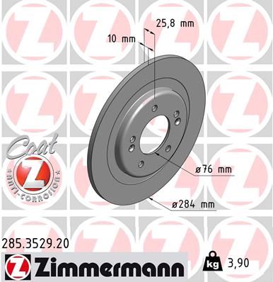 ZIMMERMANN 285.3529.20 Brake Disc