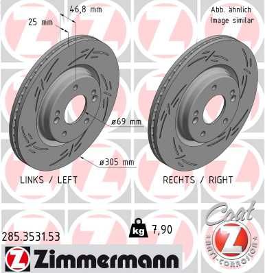 Brake Disc ZIMMERMANN 285.3531.53