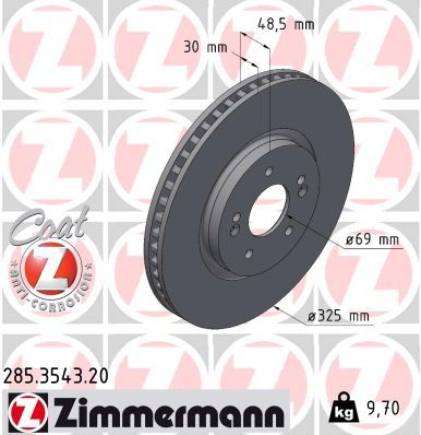 ZIMMERMANN 285.3543.20 Brake Disc
