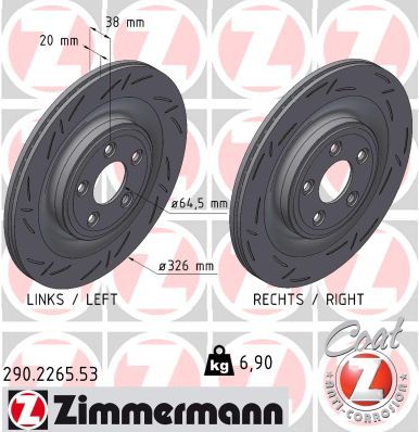 ZIMMERMANN 290.2265.53 Brake Disc