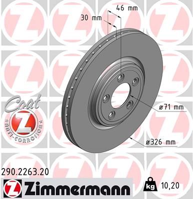 ZIMMERMANN 290.2263.20 Brake Disc