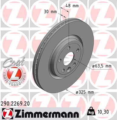 ZIMMERMANN 290.2269.20 Brake Disc