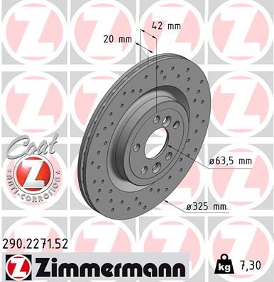 ZIMMERMANN 290.2271.52 Brake Disc