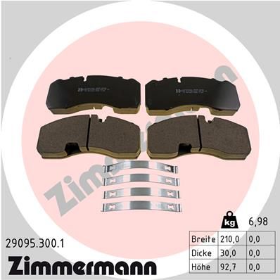 Brake Pad Set, disc brake ZIMMERMANN 29095.300.1