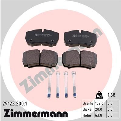 ZIMMERMANN 29123.200.1 Brake Pad Set, disc brake