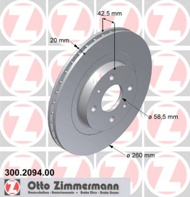 ZIMMERMANN 300.2094.00 Brake Disc