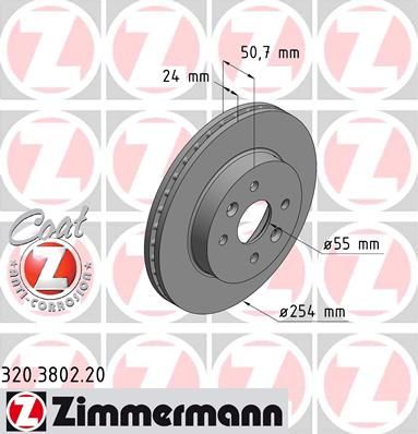 ZIMMERMANN 320.3802.20 Brake Disc