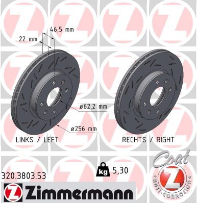 ZIMMERMANN 320.3803.53 Brake Disc
