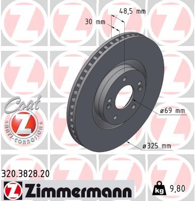 ZIMMERMANN 320.3828.20 Brake Disc
