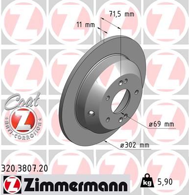 ZIMMERMANN 320.3807.20 Brake Disc