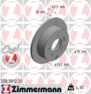 ZIMMERMANN 320.3812.20 Brake Disc