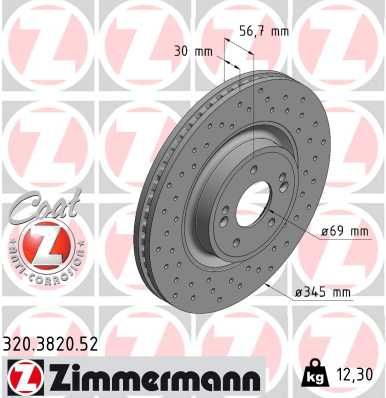 Brake Disc ZIMMERMANN 320.3820.52
