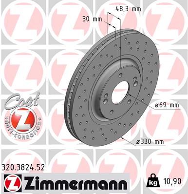 Brake Disc ZIMMERMANN 320.3824.52