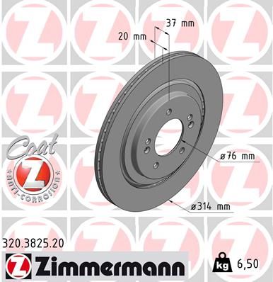 ZIMMERMANN 320.3825.20 Brake Disc