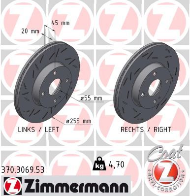 Brake Disc ZIMMERMANN 370.3069.53