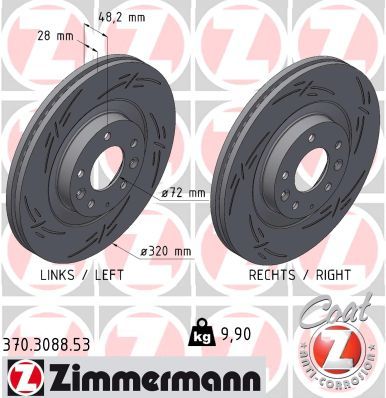 Brake Disc ZIMMERMANN 370.3088.53