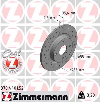 Brake Disc ZIMMERMANN 370.4401.52