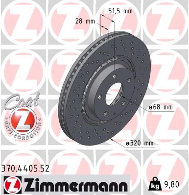 Brake Disc ZIMMERMANN 370.4405.52