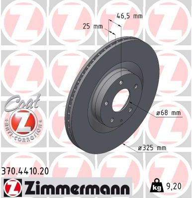 ZIMMERMANN 370.4410.20 Brake Disc