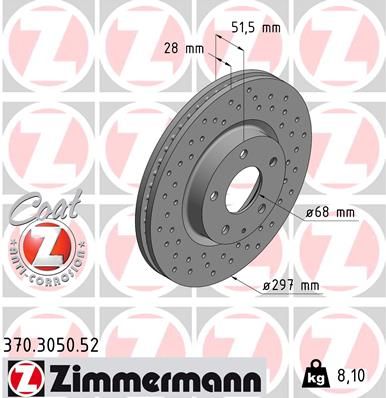 Brake Disc ZIMMERMANN 370.3050.52