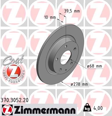 ZIMMERMANN 370.3052.20 Brake Disc