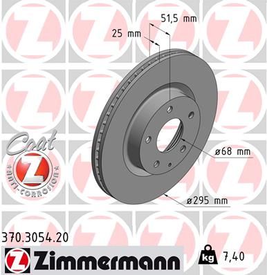 Brake Disc ZIMMERMANN 370.3054.20