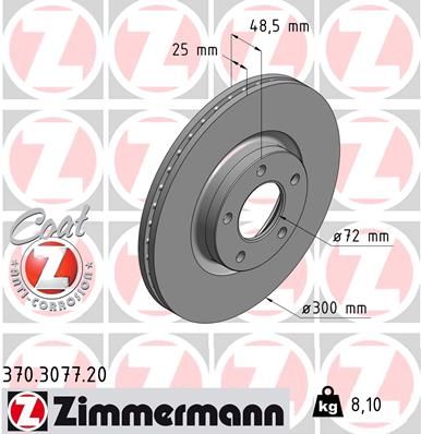 ZIMMERMANN 370.3077.20 Brake Disc