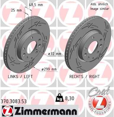 Brake Disc ZIMMERMANN 370.3083.53