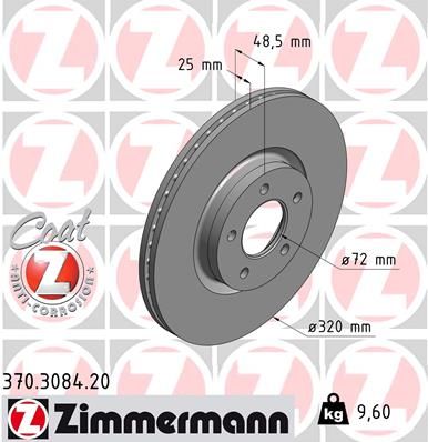 ZIMMERMANN 370.3084.20 Brake Disc