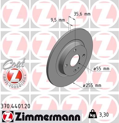 ZIMMERMANN 370.4401.20 Brake Disc