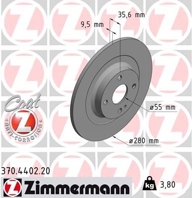 Brake Disc ZIMMERMANN 370.4402.20