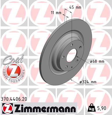 Brake Disc ZIMMERMANN 370.4406.20