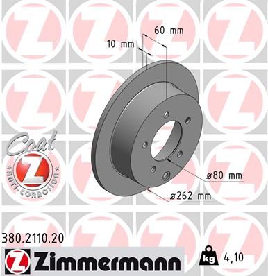 ZIMMERMANN 380.2110.20 Brake Disc