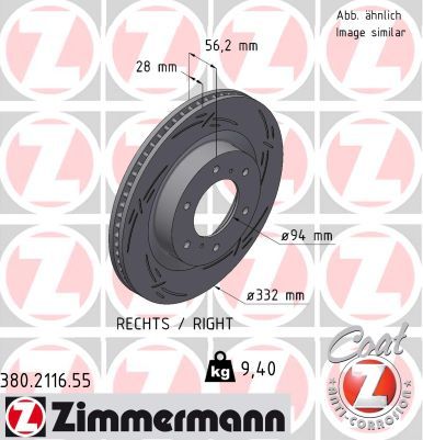 ZIMMERMANN 380.2116.55 Brake Disc