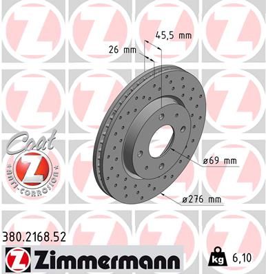 ZIMMERMANN 380.2168.52 Brake Disc