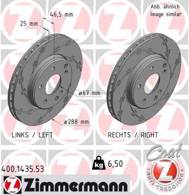 Brake Disc ZIMMERMANN 400.1435.53