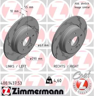 Brake Disc ZIMMERMANN 400.1437.53