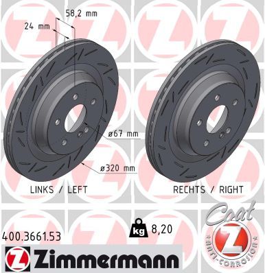 Brake Disc ZIMMERMANN 400.3661.53